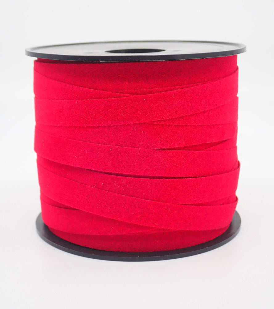 GAVEBÅND RØD VELOUR 10 MM X 20 M