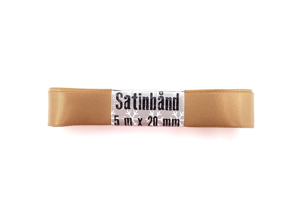 SATINBÅND GULD 20 MM X 5 M