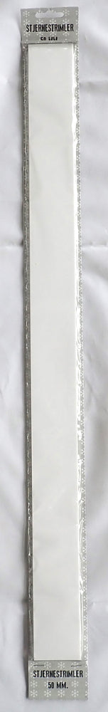STJERNESTRIMLER GLITTER/METALLIC HVID 50 MM 12 STK