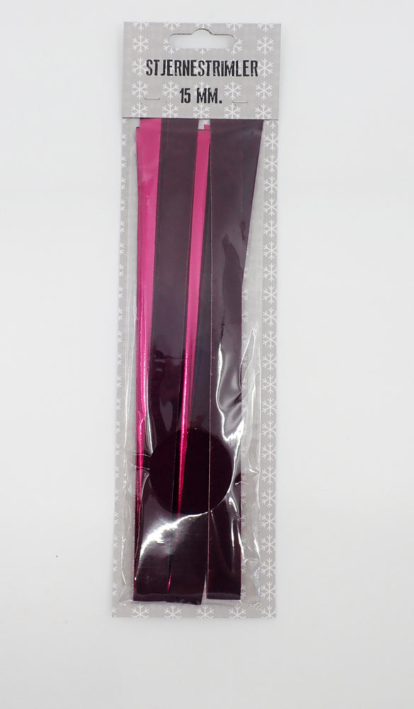 STJERNESTRIMLER VELOUR BORDEAUX 15 MM 16 STK