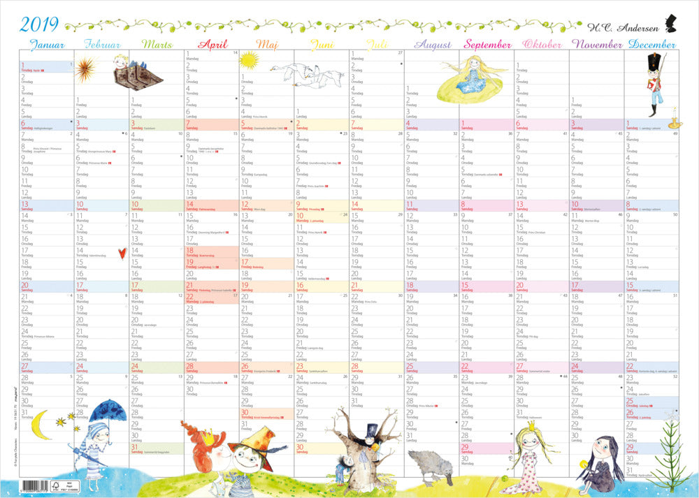 VÆGKALENDER H.C.A 2019 MAYLAND
