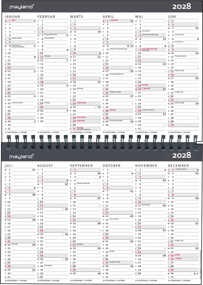 10 ÅRSKALENDER A5 2019 MAYLAND