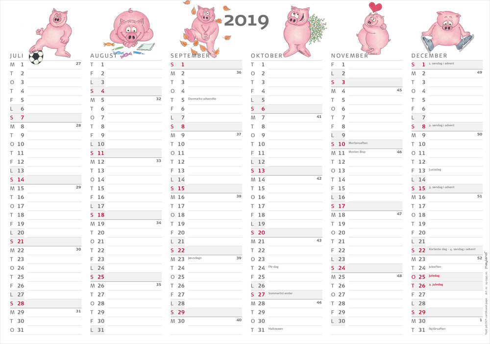 KONTORKALENDER A4 HUMOR 2019 MAYLAND