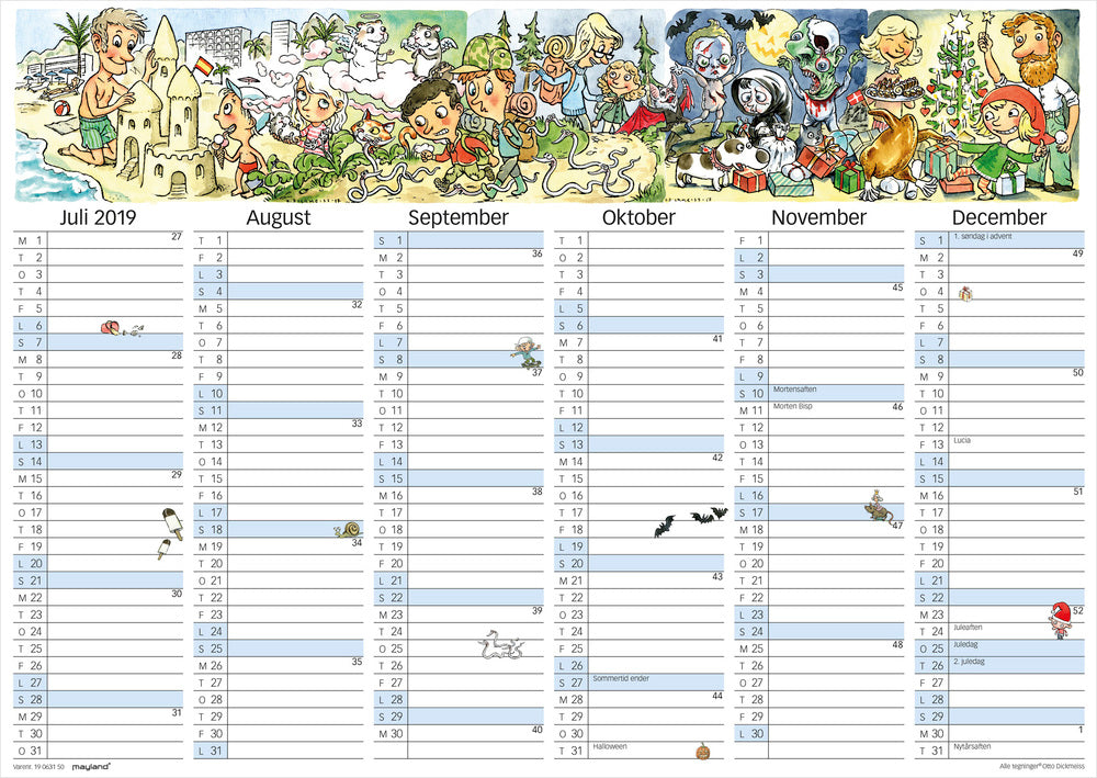 KALENDER A3 OTTO DICKMEISS ILLU. 2019 MAYLAND