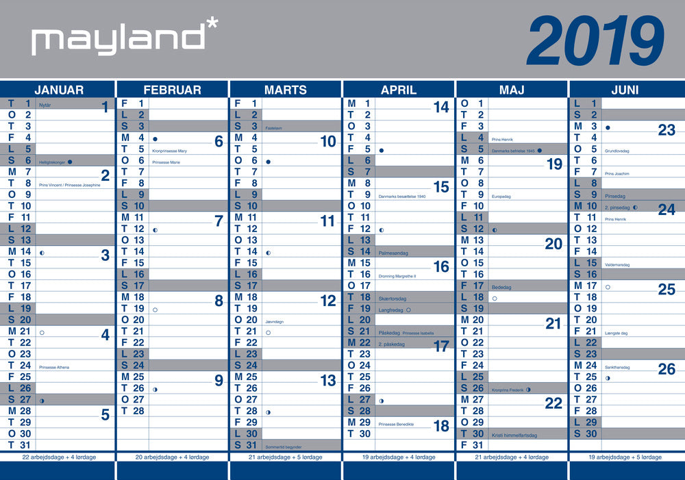 KÆMPEKALENDER 2019 MAYLAND