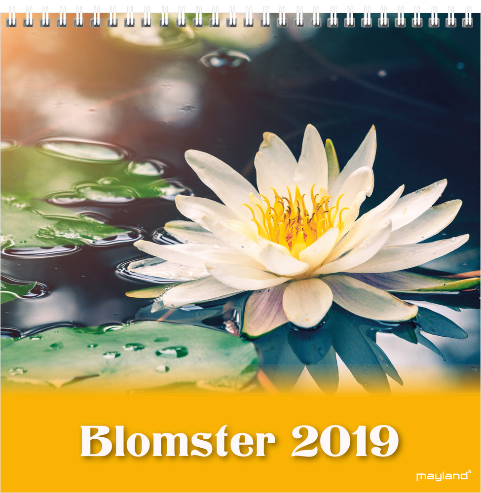Vægkalender blomster 2019 mayland