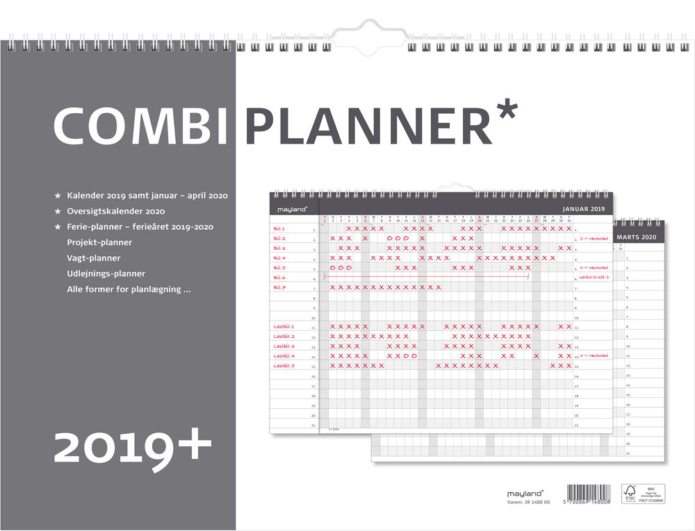 COMBI-PLANNER MÅNED 2019 MAYLAND