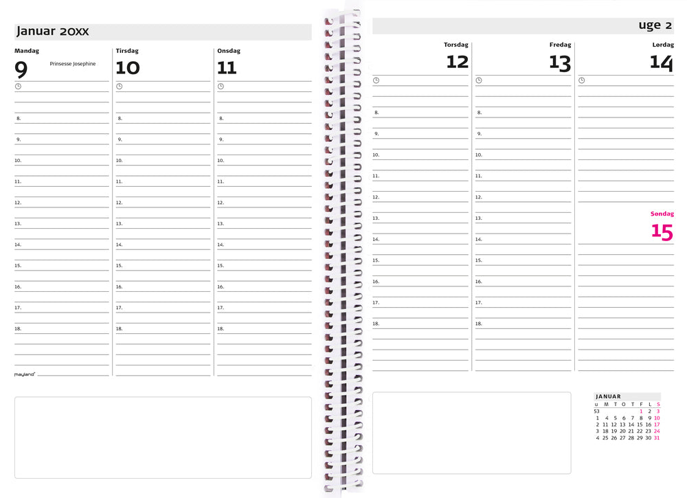 A5 UGEKALENDER PP 4 ILLU. 2019 MAYLAND