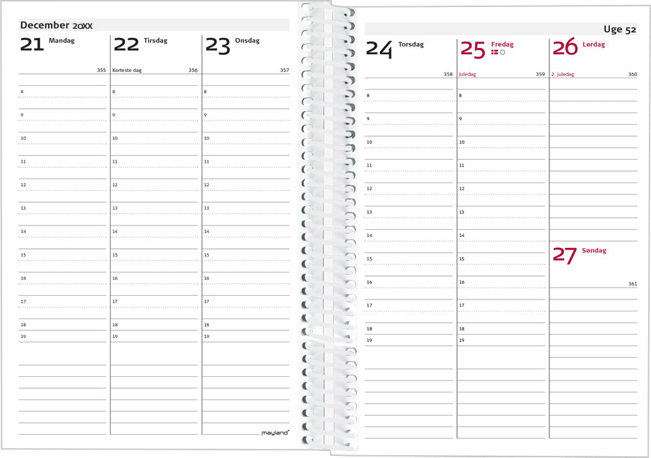 A6 UGEKALENDER PP 4 ILLU. 2019 MAYLAND