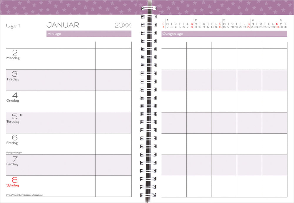 FAMILIEKALENDER A5 ILLUSTRATIONER 2019 MAYLAND