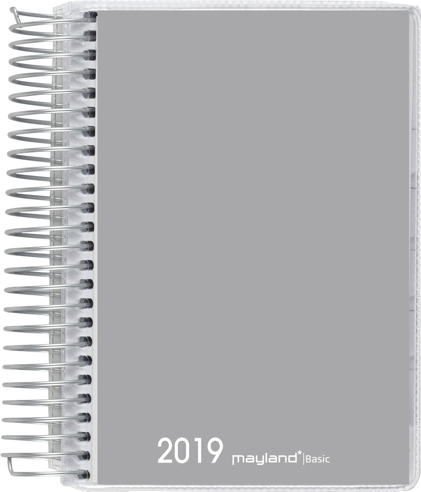 BASIC SPIRALKALENDER 1 DAG GRÅ 2019 MAYLAND
