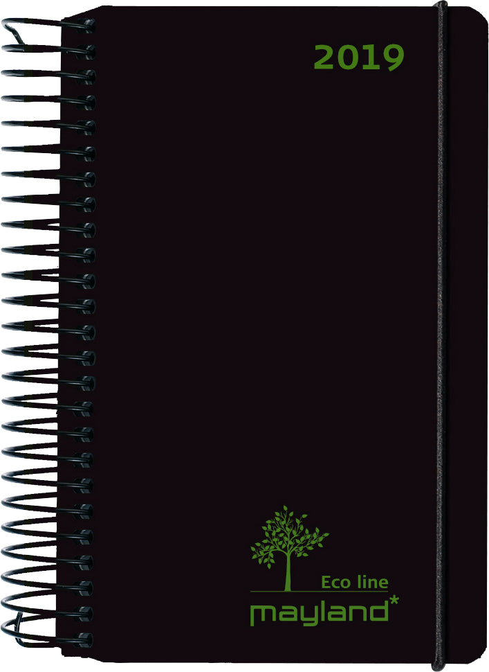 ECOLINE MINI SPIRALKALENDER 1 DAG SORT 2019 MAYLAND