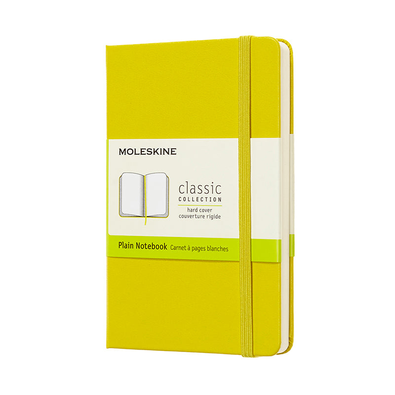 Notesbog Moleskine pocket gul m/192 blanke ark hard