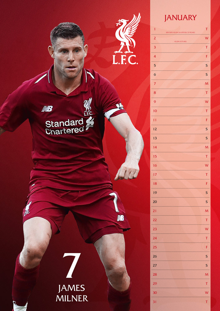 Vægkalender 2019 liverpool liverpool fc