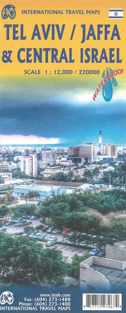 Tel Aviv - Jaffa & Central Israel Travel Reference Map