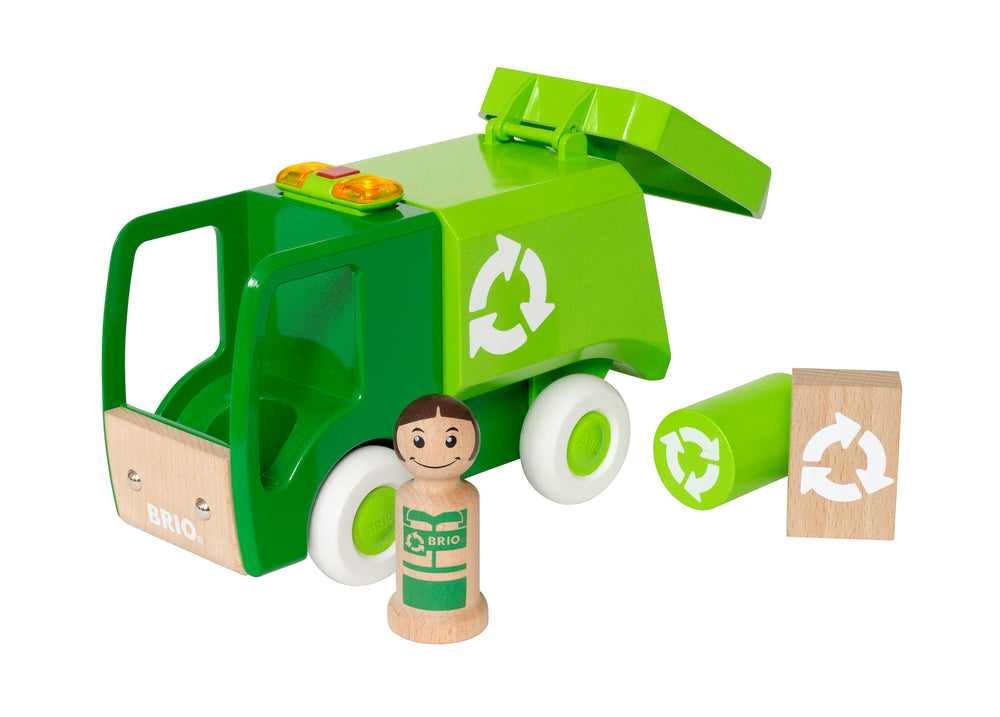 Light and sound garbage truck