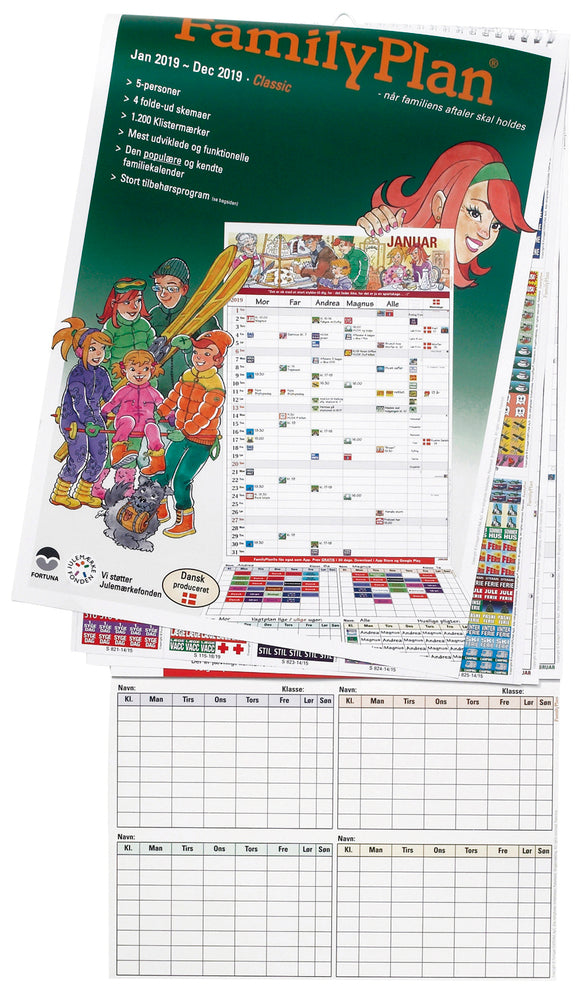 FAMILIEKALENDER 2019 FAMILYPLAN 5 PERS.