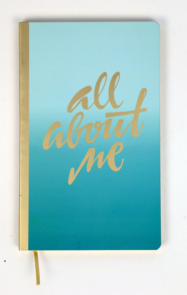 Notesbog soft dip-dye blå/grøn all about me 13x21