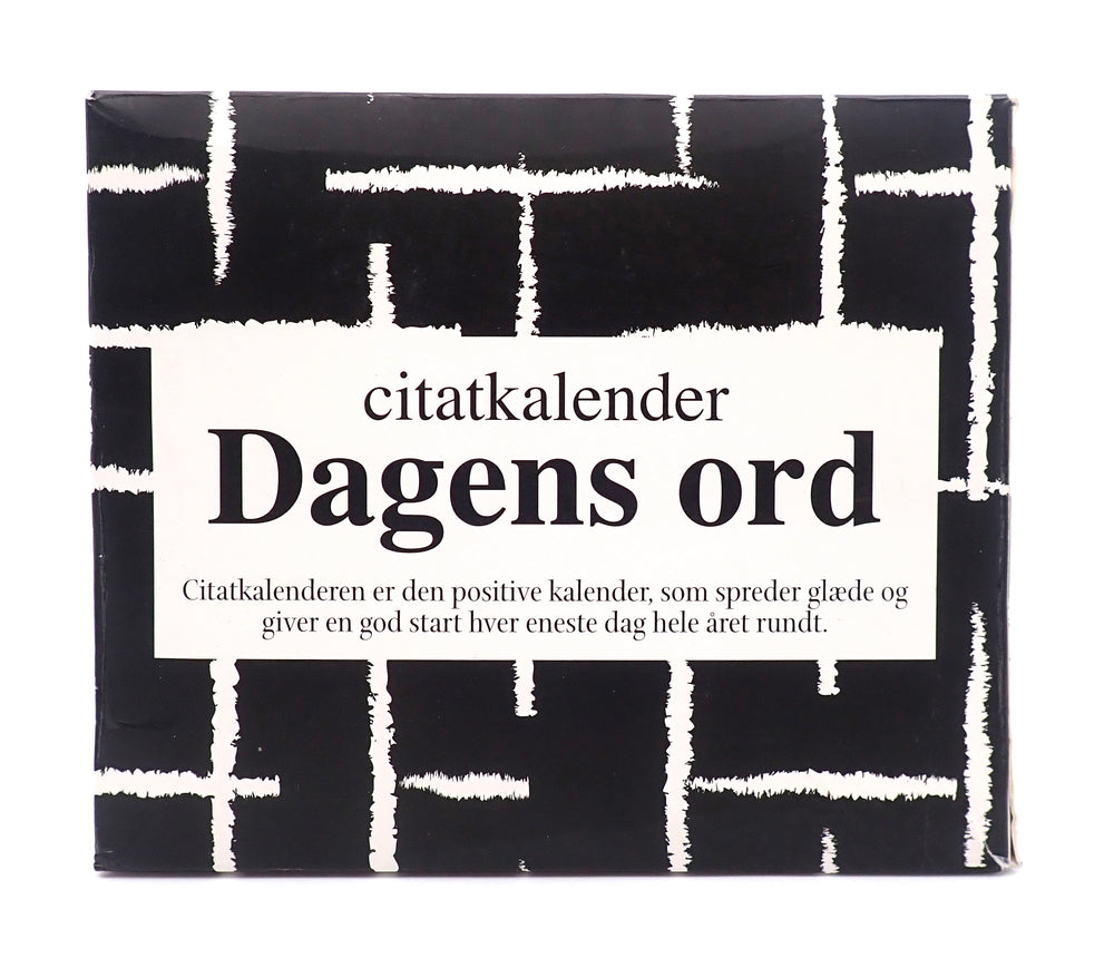 CITATKALENDER SORT/HVID DAGENS ORD 365 DAGE