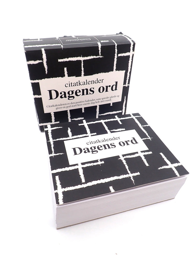 CITATKALENDER SORT/HVID DAGENS ORD 365 DAGE