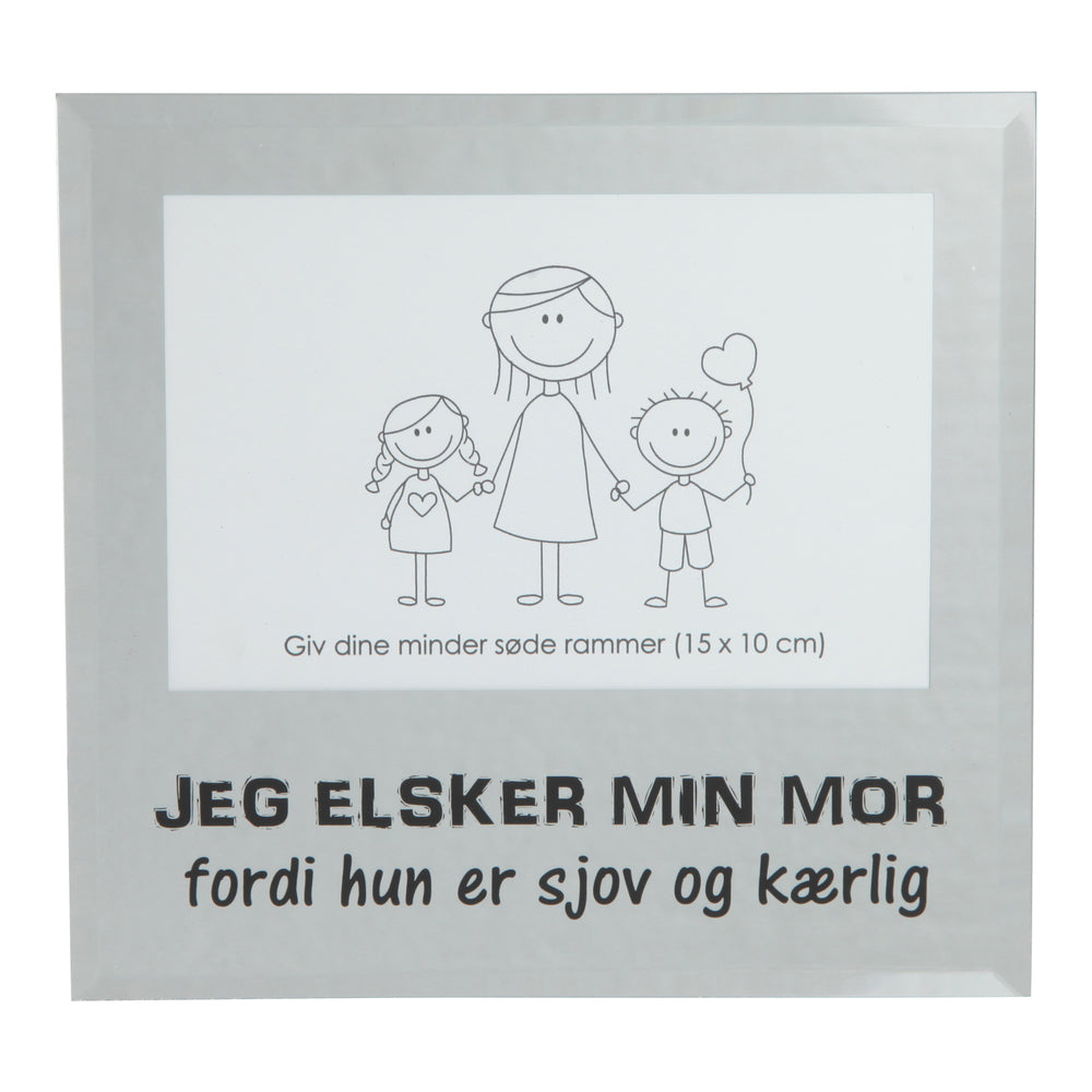 Ramme i glas glas elsker min mor