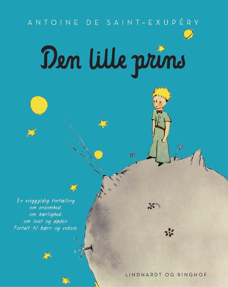 Den lille prins, lyseblå, indbundet m. smudsomslag