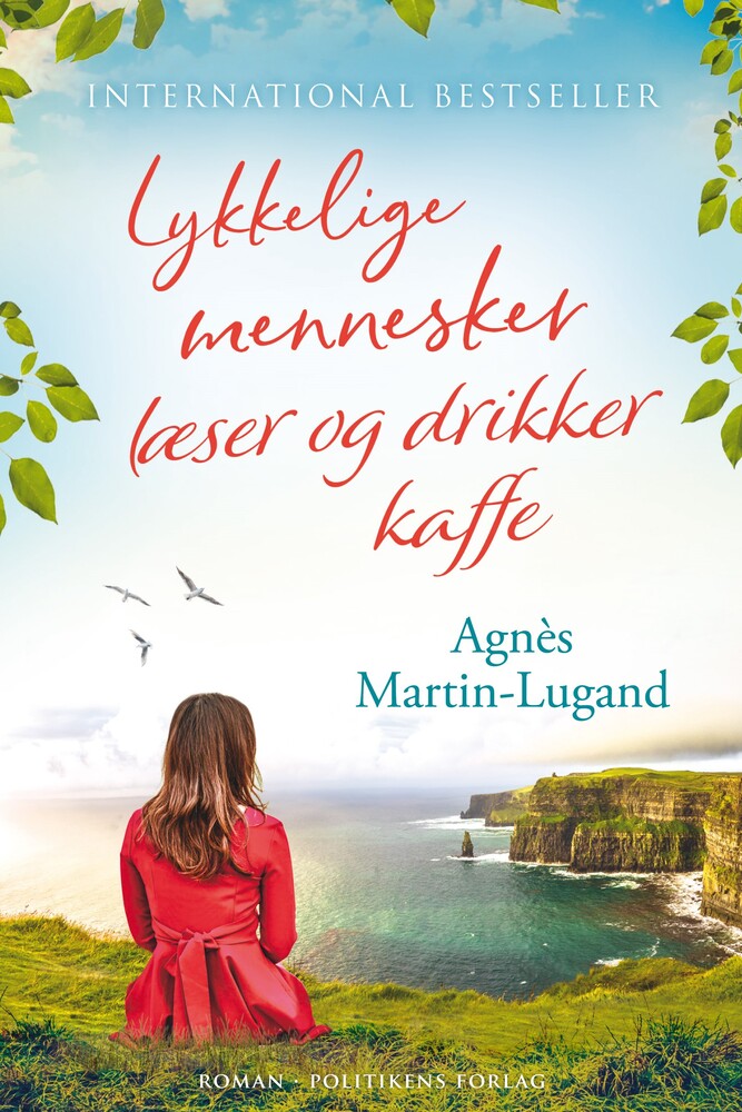 Lykkelige mennesker læser og drikker kaffe