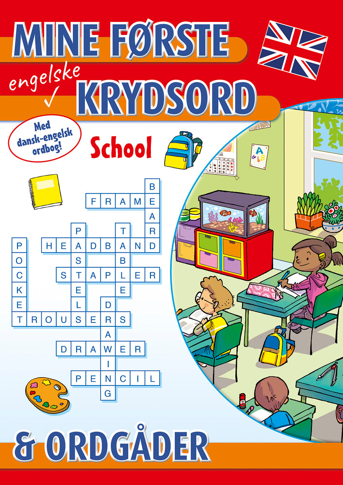 Mine første engelske krydsord og ordgåder: School