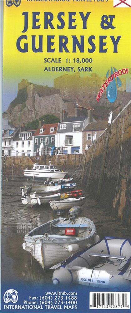 Jersey & Guernsey Travel Reference Map
