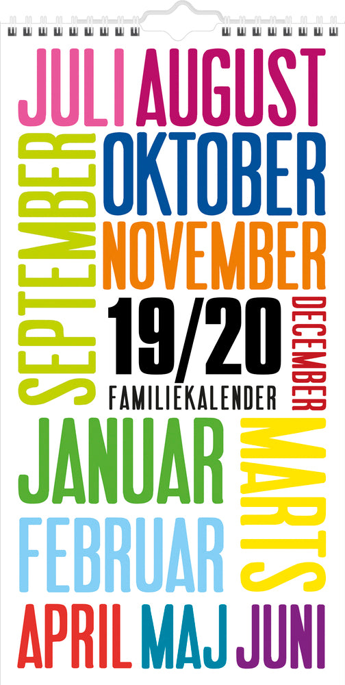 SKOLEÅRSKALENDER MAY. 19/20 FAMILIE TRENDART