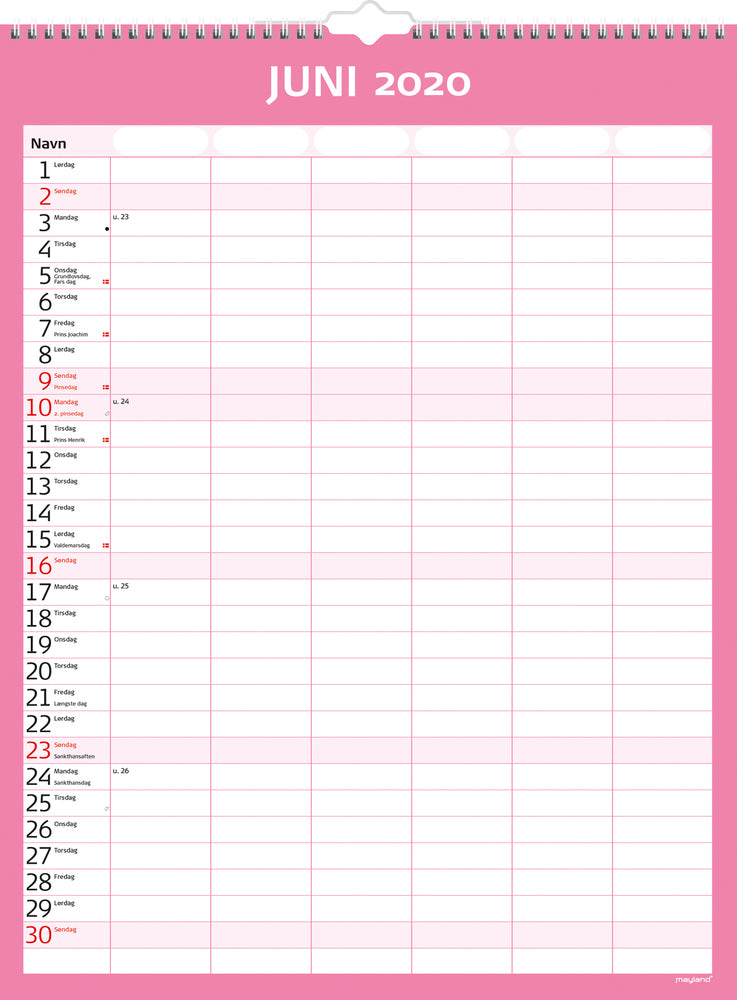 MAYLAND SKOLEÅRSKALENDER 19/20 FAMILIE SIMPLY