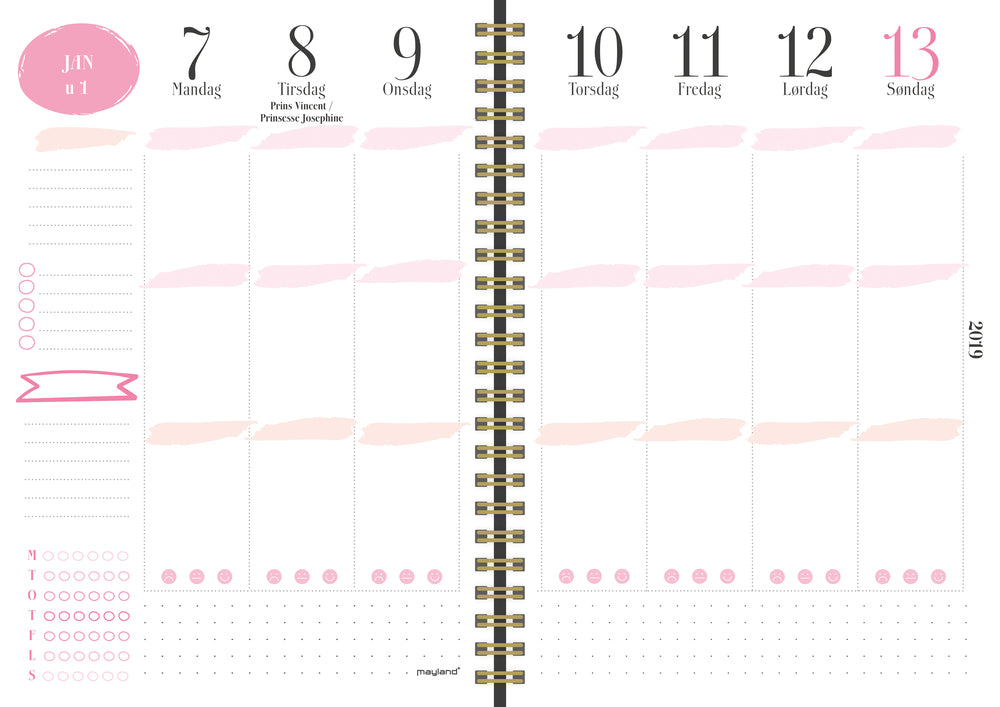MAYLAND STUDIEKALENDER 19/20 A5 UGE LIFE PLANNER