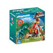 9431 Playmobil Motocross-Cykel Med Raptor