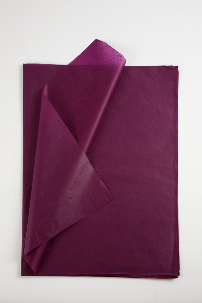 Silkepapir bordeaux 10 ark 50x70 cm 14 g.