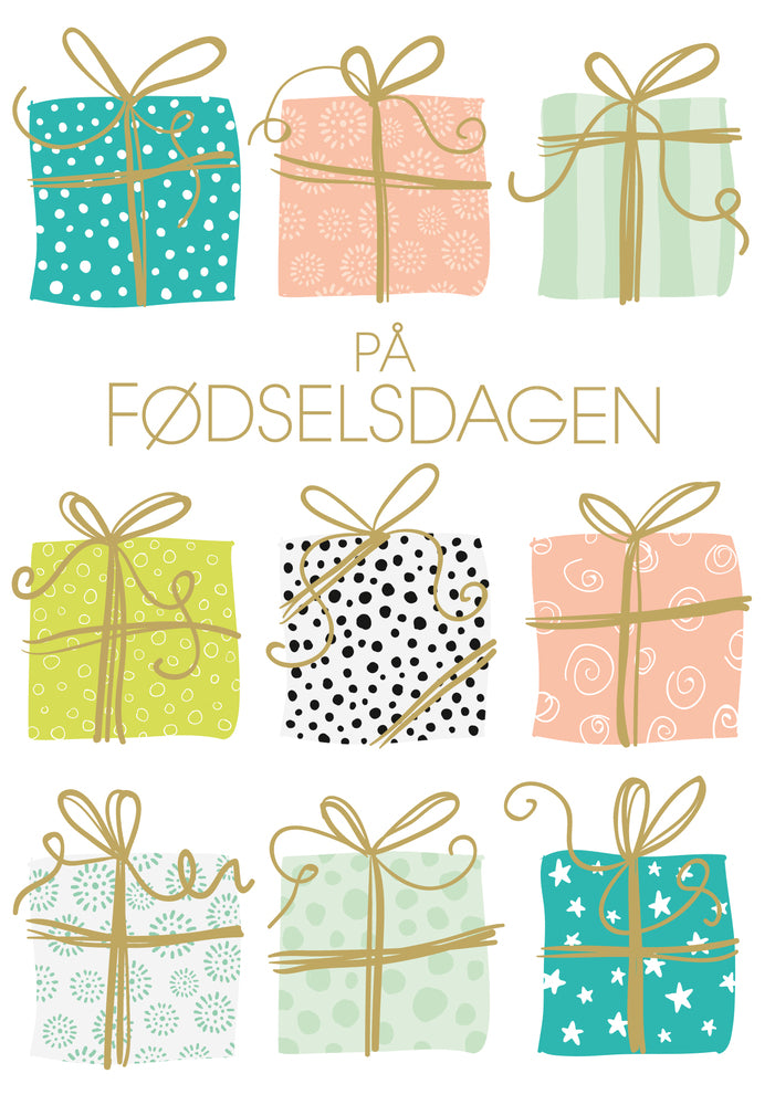 Kort m/kuvert fødselsdag