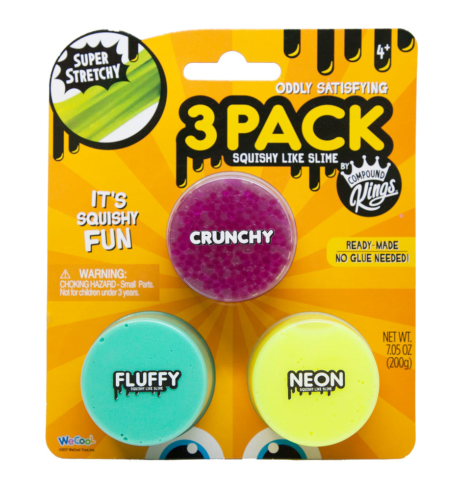 Neon slim fluffy og bobble bitz 3-pak