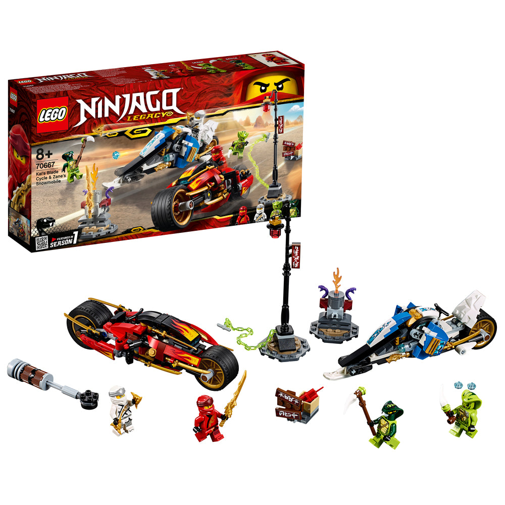 70667 LEGO NINJAGO KAIS KNIVSKARPE KVÆRN OG ZANES SNESCOOTER