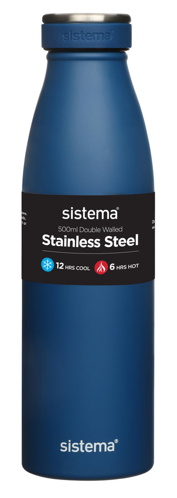 Sistema drikkeflaske stainless steel 500 ml ass farver