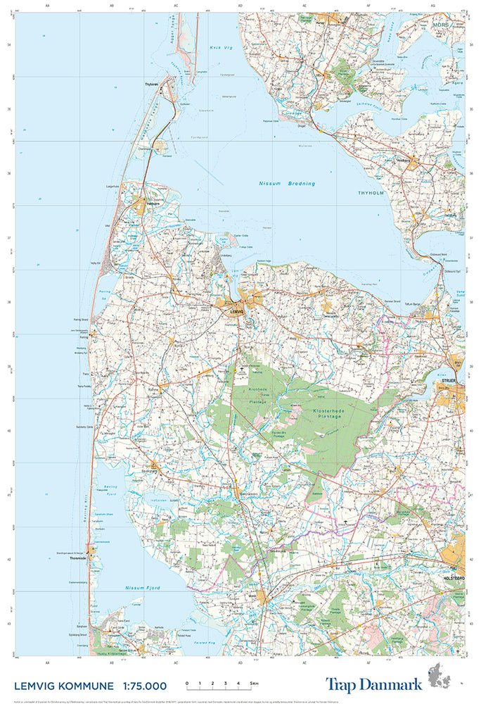 Trap Danmark: Falset kort over Lemvig Kommune