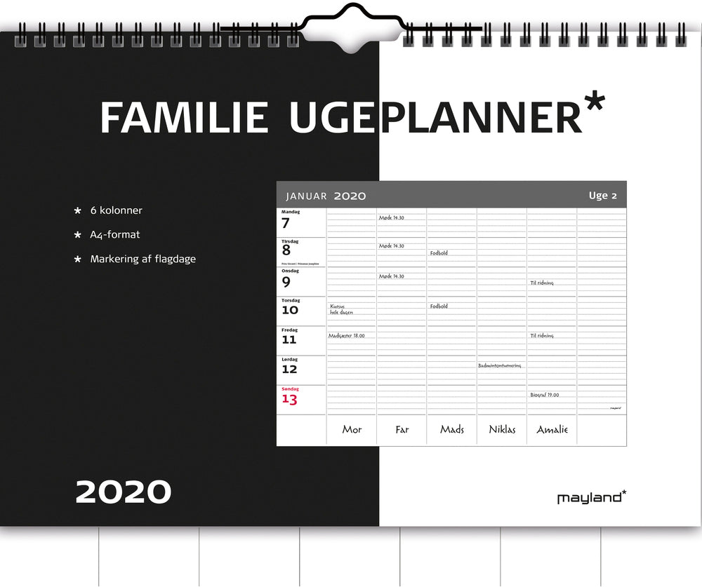 FAMILIEKALENDER UGE 2020 MAYLAND