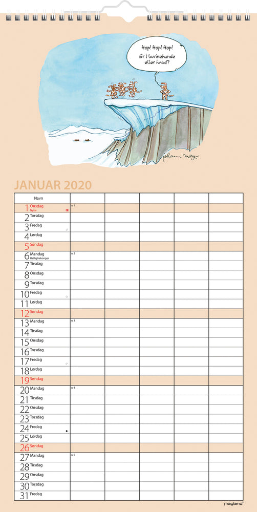 FAMILIEKALENDER MORSOM 2020 MAYLAND