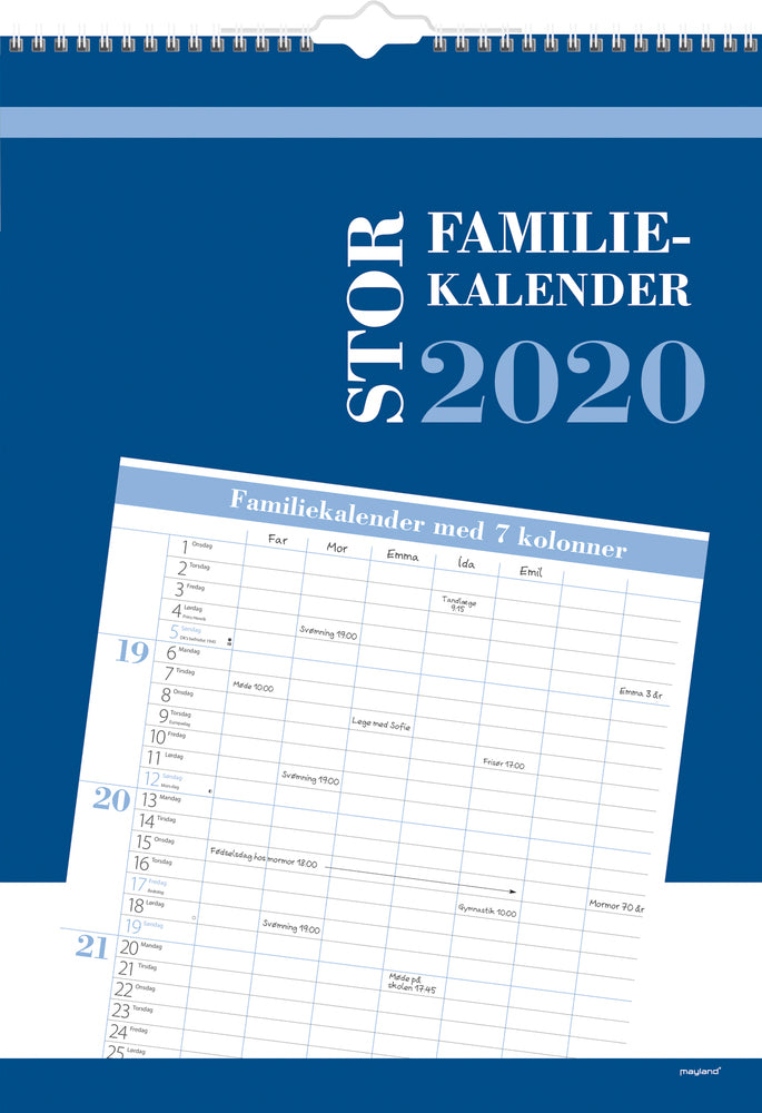 FAMILIEKALENDER STOR 2020 MAYLAND