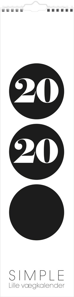 Vægkalender simple 2020 Mayland