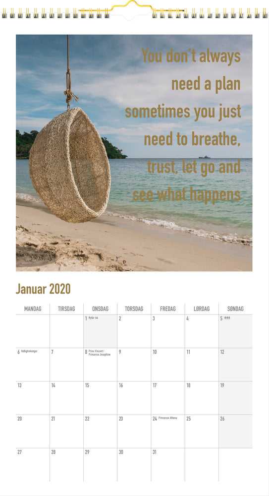 VÆGKALENDER DREAM DO 2020 MAYLAND