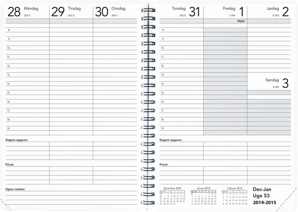 BASIC A5 UGEKALENDER GRÅ 2020 MAYLAND