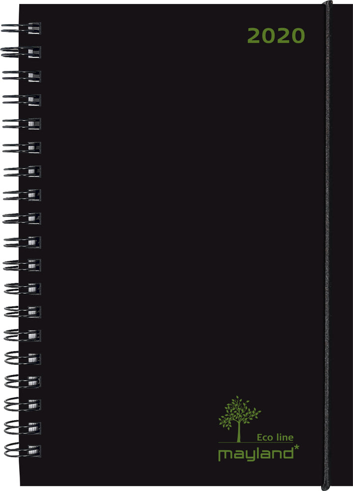 ECO LINE A5 UGEKALENDER SORT 2020 MAYLAND
