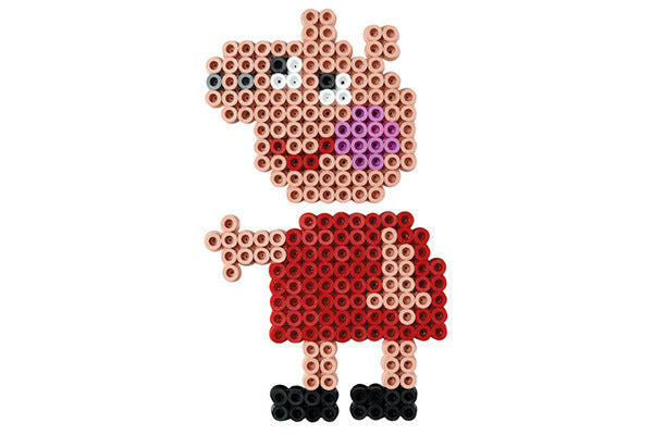 Hama maxi gurli gris perler og stiftplade i bøtte