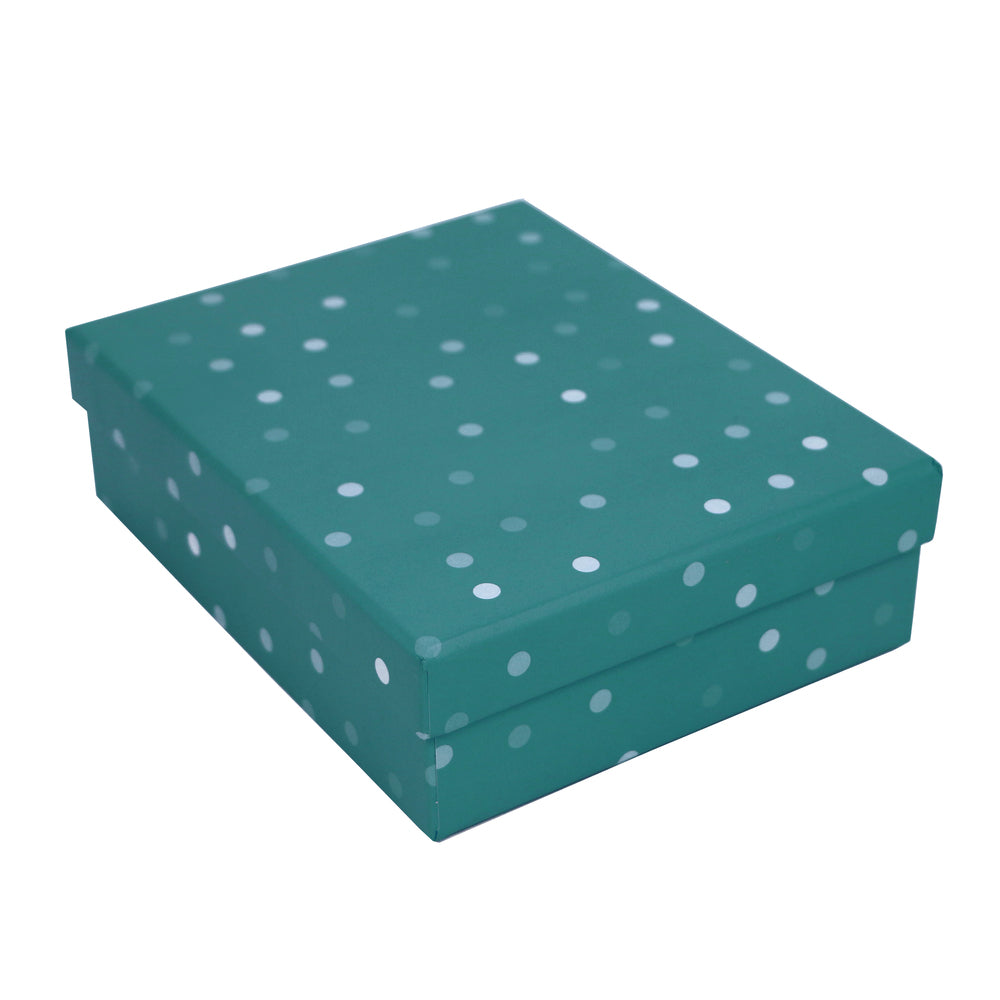 Arkiveringsæske m prikker blå