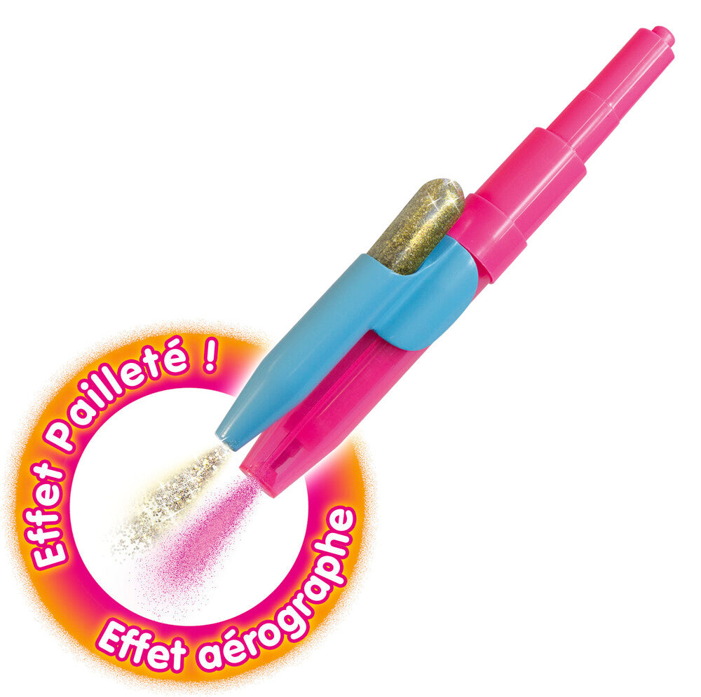 Blo pens glitter og palietter