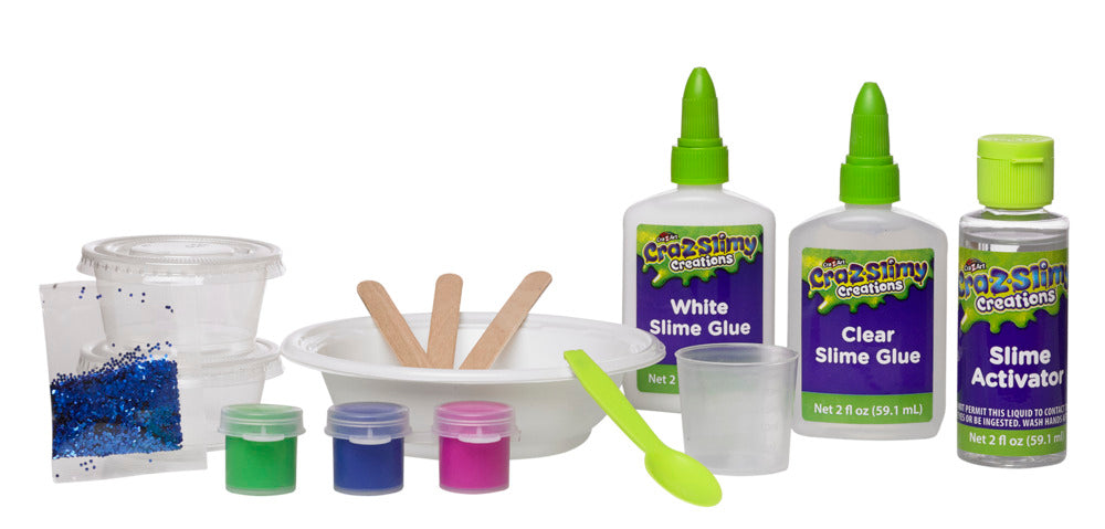 Cra-z-slimy making kit glitter neon